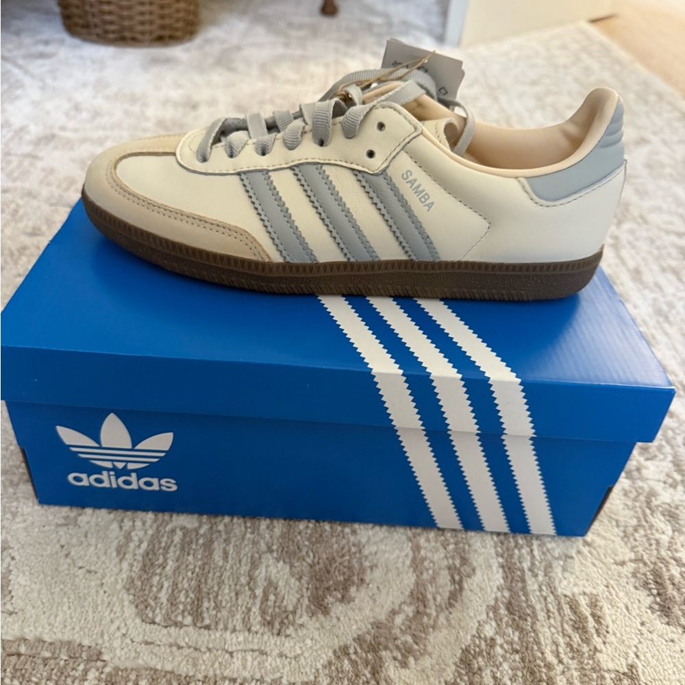 Adidas Samba Shoes - Cream and Gray